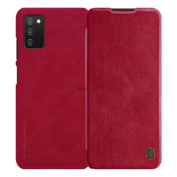 Husă NILLKIN QIN în picioare, efect piele (FLIP, deschidere laterală, suport card bancar) ROȘU Samsung Galaxy A03s (SM-A037F)