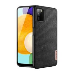   Protectie de telefon din silicon DUX DUCIS FINO (interior din plastic, rezistenta medie la impact, model grila) NEGRU Samsung Galaxy A03s (SM-A037F)