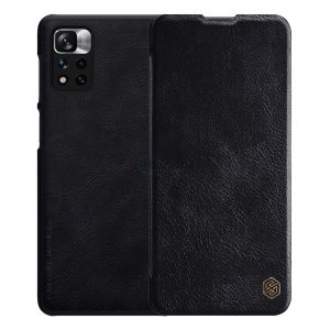 Husa NILLKIN QIN in picioare, efect piele (FLIP, deschidere laterala, suport card bancar) NEGRU Xiaomi Redmi Note 11 Pro