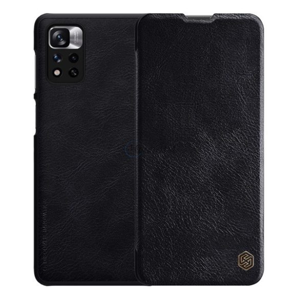 Husa NILLKIN QIN in picioare, efect piele (FLIP, deschidere laterala, suport card bancar) NEGRU Xiaomi Redmi Note 11 Pro