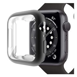   Cadru din silicon (rezistent la socuri) NEGRU Apple Watch Series 7 45mm