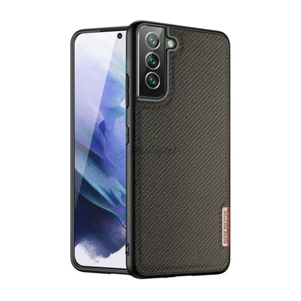 HUSĂ! - Protectie de telefon din silicon DUX DUCIS FINO (interior din plastic, rezistenta medie la impact, model grila) VERDE ÎNCHIS Samsung Galaxy S22 Plus 5G (SM-S906)