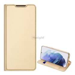   HUSĂ! - Husa DUX DUCIS SKIN PRO in picioare, efect piele (FLIP, deschidere laterala, suport card bancar, functie suport birou) GOLD Samsung Galaxy S22 Plus 5G (SM-S906)