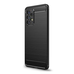   HUSĂ! - Husă silicon pentru telefon (rezistent la impact mediu, bubble heel, periat, model de carbon) negru Samsung Galaxy A53 (SM-A536) 5G