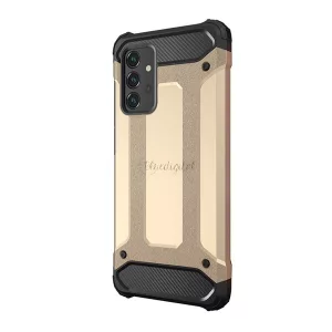 HUSĂ! - Protector de telefon din plastic Defender (rezistență medie la impact, colț cu pernă de aer, interior din silicon, efect metalic) GOLD Samsung Galaxy A72 4G (SM-A725F)