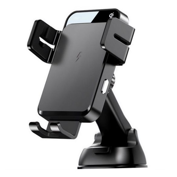 Suport auto JOYROOM (pentru bord, aerisire, ventuză, gravitate, 15W, wireless) NEGRU