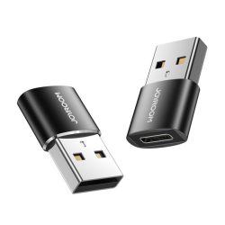   Adaptor JOYROOM 2buc (priză tip C - USB, transfer și încărcare date, OTG) NEGRU