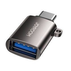   Adaptor JOYROOM (priză USB - tip C, transfer și încărcare date, OTG) NEGRU