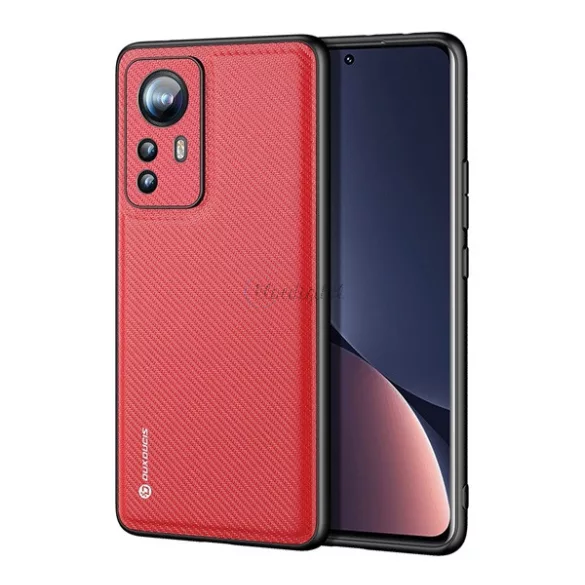 HUSĂ! - Protectie de telefon din silicon DUX DUCIS FINO (interior din plastic, rezistenta medie la impact, model grila) RED Xiaomi 12 Pro
