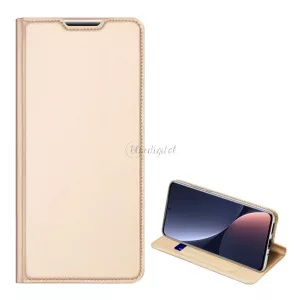 HUSĂ! - Husa DUX DUCIS SKIN PRO in picioare, efect piele (FLIP, deschidere laterala, suport card bancar, functie suport birou) GOLD Xiaomi 12 Pro