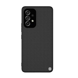   HUSĂ! - Protector de telefon din plastic NILLKIN TEXTURED (suprafață aspră, rezistență medie la impact, cadru din silicon, model 3D) NEGRU Samsung Galaxy A53 (SM-A536) 5G