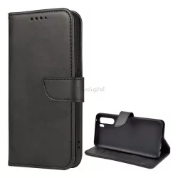   HUSĂ! - Carcasa in picioare, efect piele (FLIP, deschidere laterala, functie suport desktop, premium) NEGRU Oppo A91