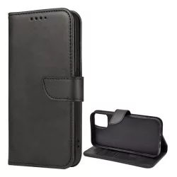   HUSĂ! - Husă în picioare, efect piele (FLIP, deschidere laterală, funcție de suport pentru birou, premium) NEGRU Apple iPhone 13