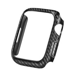   Cadru din plastic (BUMPER, rezistenta la impact, model carbon) NEGRU Apple Watch Series 7 45mm