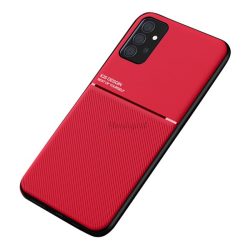   HUSĂ! - Protecție din plastic pentru telefon (cadru din silicon, rezistență medie la impact, placă metalică încorporată, spate cu efect de piele, model cu dungi) PIROS Samsung Galaxy A52s 5G (SM-A528), Samsung Galaxy A52 5G (SM-A526F),