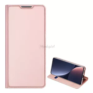 HUSĂ! - Husa DUX DUCIS SKIN PRO in picioare, efect piele (FLIP, deschidere laterala, suport card bancar, functie suport birou) ROSE GOLD Xiaomi 12 Pro