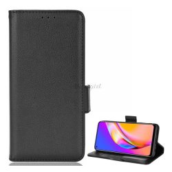   HUSĂ! - Carcasa in picioare, efect piele (FLIP, deschidere laterala, functie suport desktop, premium) NEGRU Oppo Reno 5 Lite