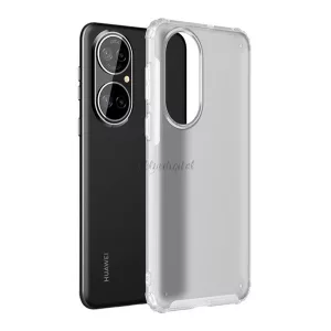 HUSĂ! - Protectie din plastic pentru telefon (rezistenta la impact mediu, cadru silicon, protectie camera, mat) TRANSPARENT Huawei P50