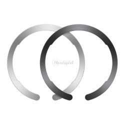   ESR HALLOCK placă metalică autoadezivă 2 buc (ideal pentru suport magnetic auto, circular, MagSafe) NEGRU/GRI