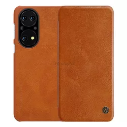   HUSĂ! - Husa NILLKIN QIN in picioare, efect piele (FLIP, deschidere laterala, suport card bancar) MARO Huawei P50