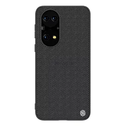   HUSĂ! - Protector de telefon din plastic NILLKIN TEXTURED (suprafață aspră, rezistență medie la impact, cadru din silicon, model 3D) NEGRU Huawei P50