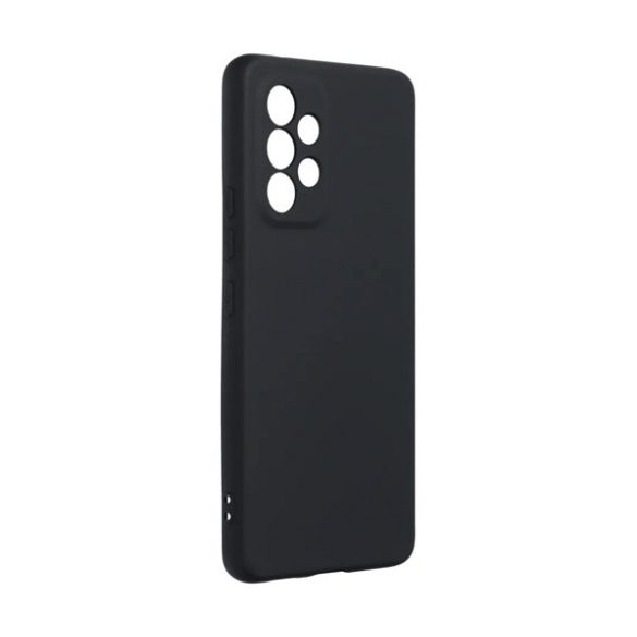 Silicon Phone protecție(mat, microfibră pluș anti-scratch în interior, premium) negru Samsung Galaxy A53 (SM-A536) 5G