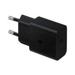   Încărcător de curent alternativ SAMSUNG cu priză Type-C (15W, încărcător rapid PD) NEGRU