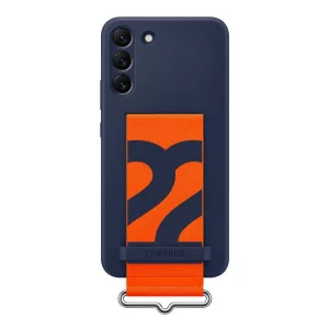 HUSĂ! - Protectie de telefon din silicon SAMSUNG (mat, curea incorporata) ALBASTRU INCHIS Samsung Galaxy S22 Plus 5G (SM-S906)