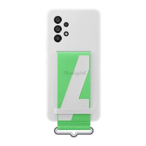 Protectie de telefon din silicon SAMSUNG (mat, curea incorporata) ALB Samsung Galaxy A53 (SM-A536) 5G