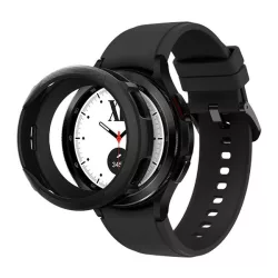   Cadru ceas din silicon SPIGEN LIQUID AIR (rezistenta la socuri) NEGRU Samsung Galaxy Watch 4 Classic 42 mm (SM-R880)