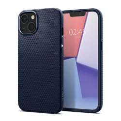   HUSĂ! - Protectie de telefon din silicon SPIGEN LIQUID AIR (rezistenta la impact, colt cu perna de aer, romb) ALBASTRU INCHIS Apple iPhone 13