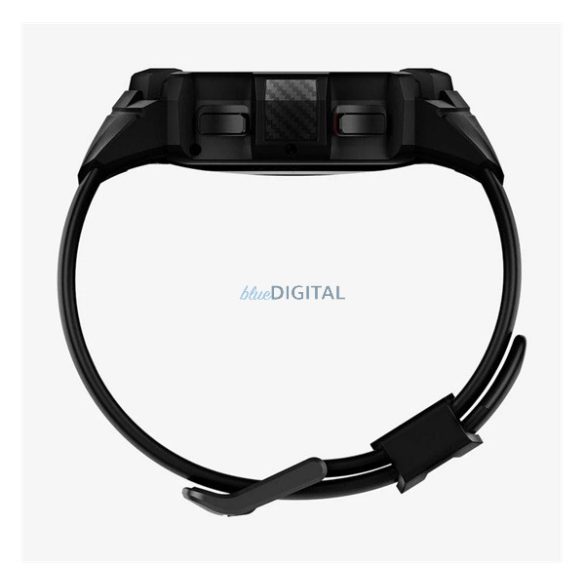 Curea de schimb SPIGEN RUGGED ARMOR PRO (dimensiune personalizată, silicon, rezistență medie la impact, reglabilă + cadru din silicon) NEGRU Samsung Galaxy Watch 4 Classic 46 mm (SM-R890)