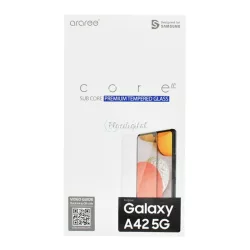   Proiectat pentru sticlă de protecție a ecranului SAMSUNG (rezistentă la zgârieturi, 0,33 mm, 9H, NU curbată) TRANSPARENT Samsung Galaxy A42 5G (SM-A425F)
