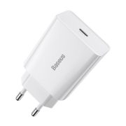   Încărcător BASEUS SPEED MINI priză tip C (20W, încărcător rapid PD) ALB