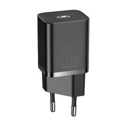   Încărcător BASEUS SUPER SI Priză tip C (20W, încărcător rapid PD) NEGRU