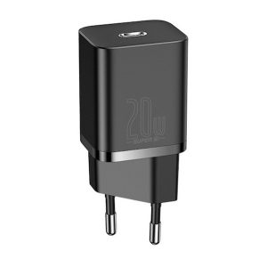 Încărcător BASEUS SUPER SI Priză tip C (20W, încărcător rapid PD) NEGRU