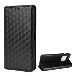   HUSĂ! - Carcasă în picioare, efect piele (FLIP, deschidere laterală, funcție de suport pentru desktop, model complet de diamant 3D, premium) NEGRU OnePlus 10 Pro 5G