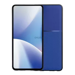   HUSĂ! - Protector de telefon din silicon (rezistent la impact, magnetic, spate cu efect de piele, cu dungi) BREATH BLUE Apple iPhone 11
