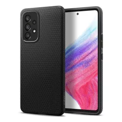   HUSĂ! - Protectie de telefon din silicon SPIGEN LIQUID AIR (rezistenta medie la impact, colt perna de aer, model romb) NEGRU Samsung Galaxy A53 (SM-A536) 5G