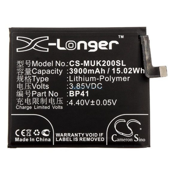 CAMERON SINO Li-Polymer baterie (3.85V/3900mAh, Xiaomi BP41 compatibil) Xiaomi Mi 9T (Mi 9T Pro)