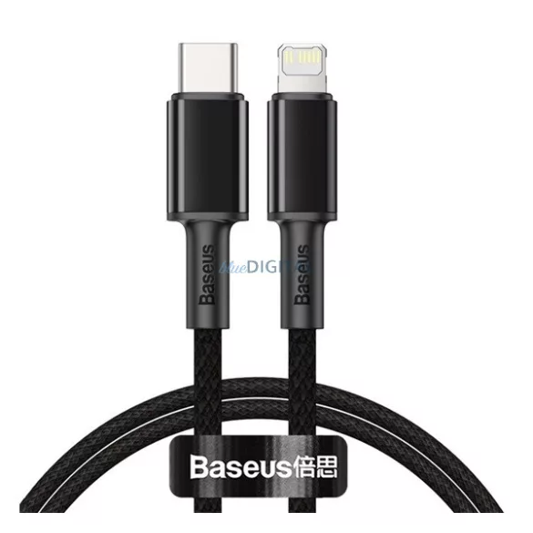 Cablu de date BASEUS (Type-C - Lightning, 20W, încărcător rapid PD, 100cm, anti-rupere) FREEST/BLACK