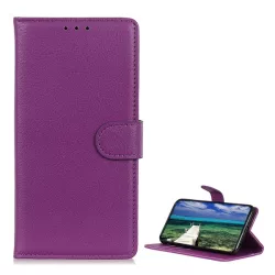   HUSĂ! - Carcasă în picioare, efect piele (FLIP, deschidere laterală, funcție de suport pentru desktop, premium) PURPLE Xiaomi Redmi Note 11 4G (Redmi Note 11S)