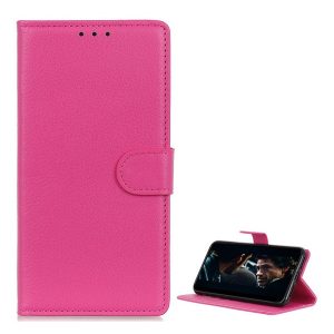 Carcasa in picioare, efect piele (FLIP, deschidere laterala, functie suport desktop, premium) ROZ Realme C35