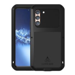   HUSĂ! - LOVE MEI Puternic apărător protecțiede telefon (cadru metalic, extrem de rezistent la șocuri, dropproof, rezistent la praf + Gorilla sticlă) negru Samsung Galaxy S22 Plus 5G (SM-S906)