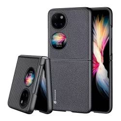   HUSĂ! - Protectie de telefon din silicon DUX DUCIS FINO (interior din plastic, rezistenta medie la impact, model grila) NEGRU Huawei P50 Pocket