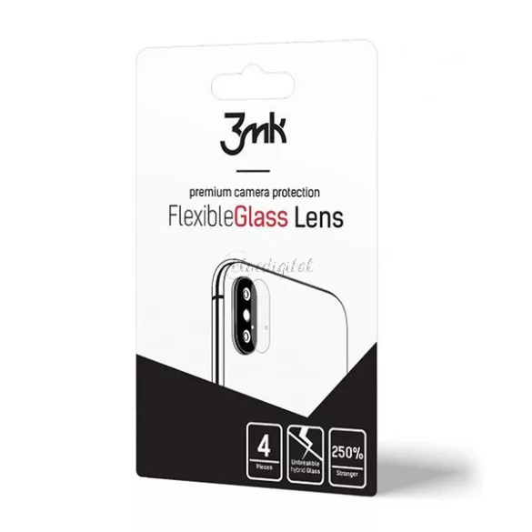 Sticlă de protecție pentru cameră 3MK 4 buc (margine rotunjită 2.5D, rezistentă la zgârieturi, ultra-subțire, 0,2 mm, 7H) TRANSPARENT Samsung Galaxy A72 4G (SM-A725F)