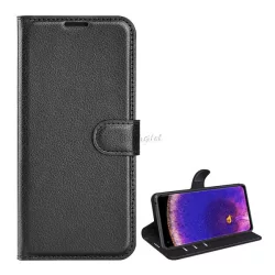   HUSĂ! - Carcasa in picioare, efect piele (FLIP, deschidere laterala, functie suport desktop, premium) NEGRU Oppo Find X5 Pro