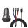 Încărcător auto BASEUS 2 prize USB (24W, display LED + cablu lightning/microUSB/Type-C) GRI Încărcător auto BASEUS 2 prize USB (24W, display LED + cablu lightning/microUSB/Type-C) GRI