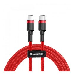   Cablu de date BASEUS CAFULE (Tip-C - Tip-C, 3A, încărcător rapid PD 3.0, 100cm) ROȘU