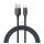 BASEUS CRYSTAL SHINE cablu de date (USB - Tip-C, 100W, încărcător rapid PD, 200cm, șiret) NEGRU